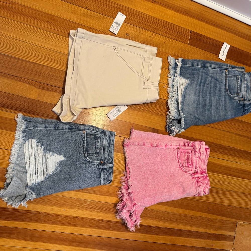 PACSUN Denim Shorts Size 30…4 pairs